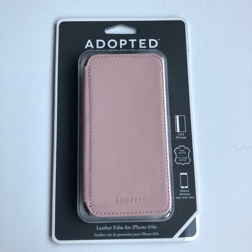 Adopted Leather folio for iPhone 6/6s (Light pink)